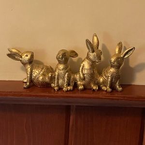 Gold bunny decoration